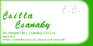 csilla csanaky business card